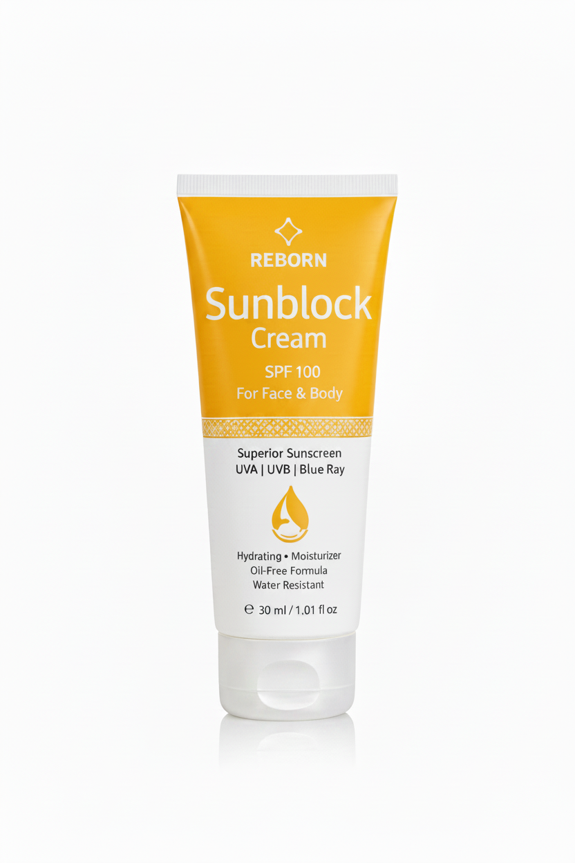 SPF 100 Matte Sunblock Cream for Oily Skin | Reborn