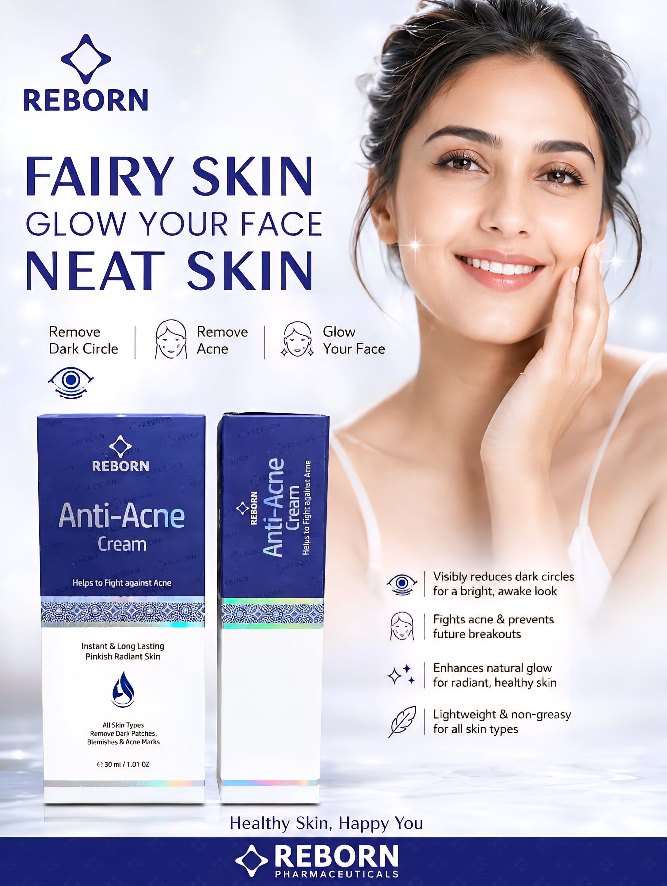 Best Acne Scar & Pimple Removal Cream | Reborn Pakistan