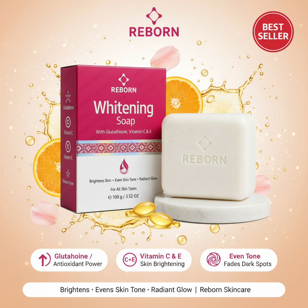 Skin Brightening Soap with Vitamin C & E | Reborn Pakistan